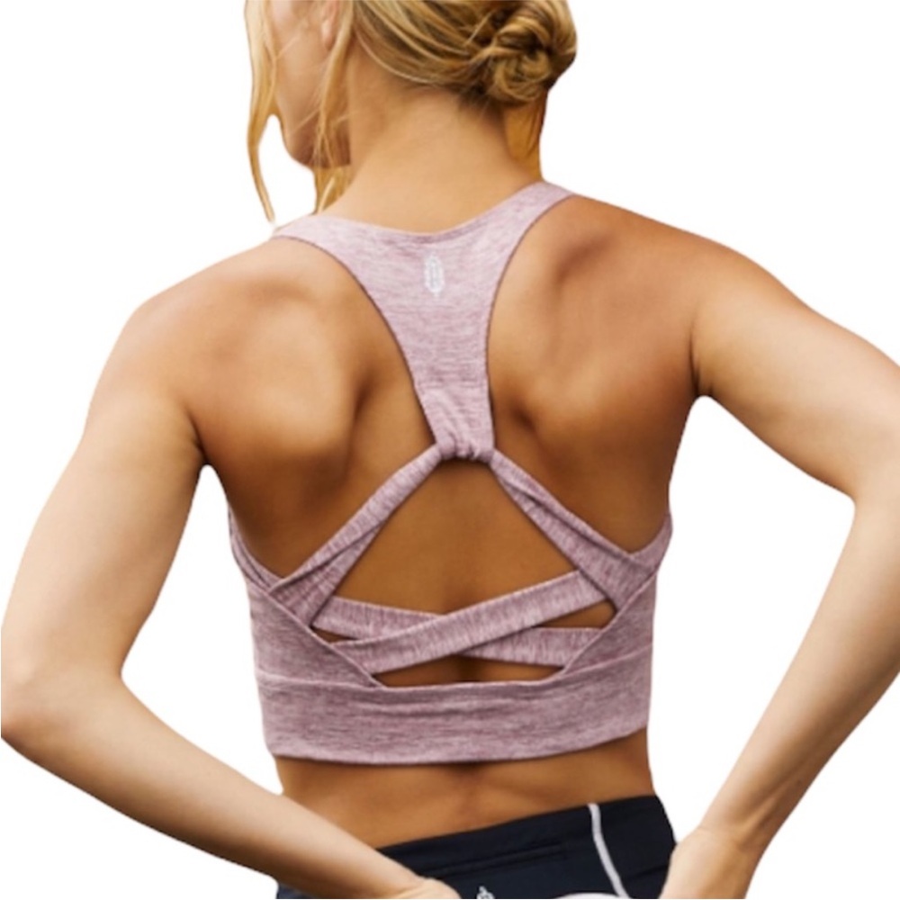 Free People Movement Heather Pink Synergy Bra Size M